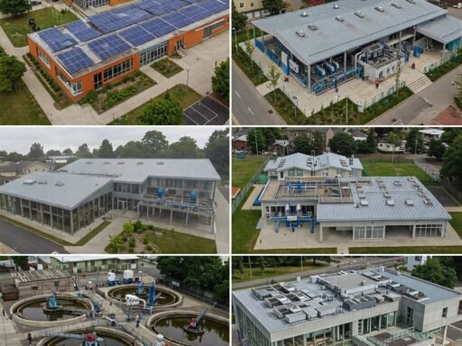 Public facilities like schools and libraries, serving community needs