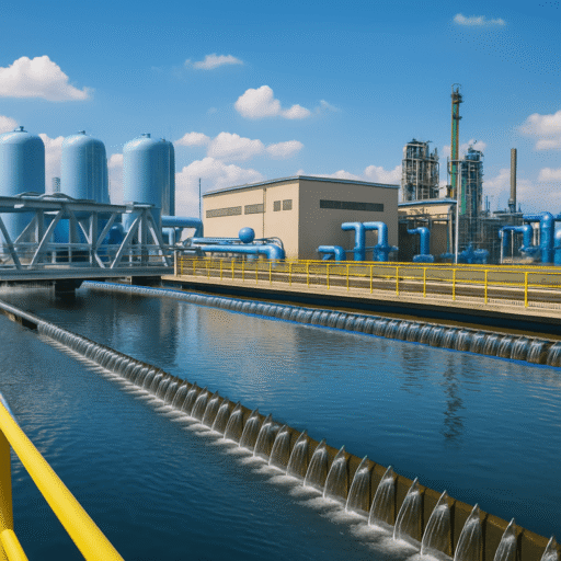 Water treatment plant infrastructure serving public communities