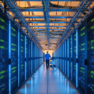 A modern Data Centre Interior