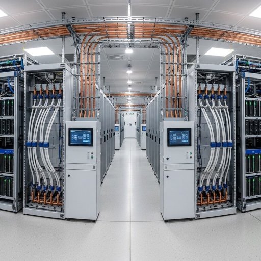 AI_data_center_hall_server AI Data Center showing rolls of server racks in a modern AI data center